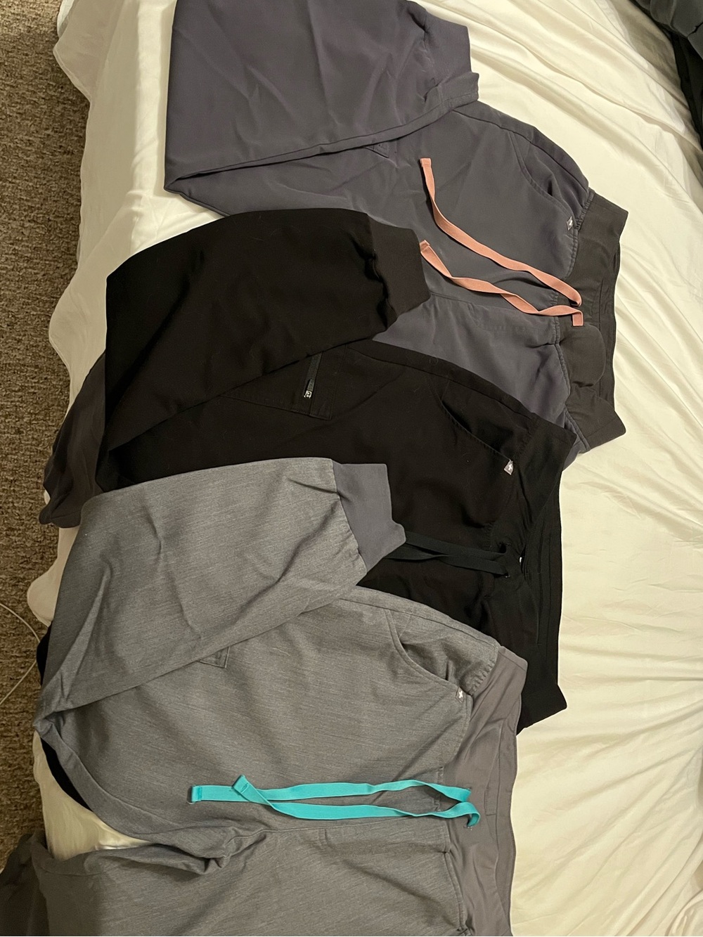 Figs Zamora high waisted joggers, lot of 3, size small EUC